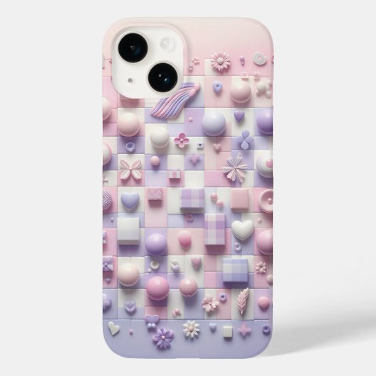 Shabby Chic Pink Floral Phone Case - Lavender Whit (Rückseite)