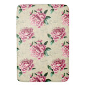 Shabby Chic Pink Gardenias Badematte (Vorderseite Vertikal)