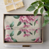 Shabby Chic Pink Gardenias Seidenpapier (Geschenk)