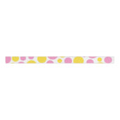 Shabby Chic Pink & Gelb Polka Punkte Ripsband (Vorderseite)
