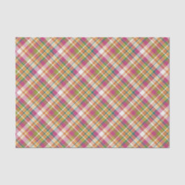 Shabby Chic Pink Orange Aquamarin Green Gingham Seidenpapier