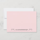 Shabby Chic Pink Roses Danke Karte (Rückseite)