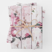 Shabby Chic Pink Roses Geschenkpapier Set (Beispiel)