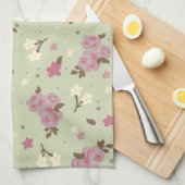 Shabby Chic Pink Roses Muster Geschirrtuch (Viertel Falte)