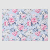 Shabby Chic Pink Roses Seamless Pattern Seidenpapier (Vorderseite)