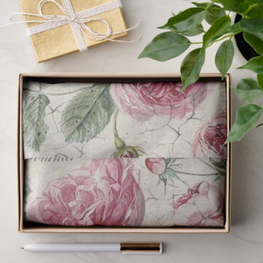 Shabby Chic Pink Serie Design 13 Seidenpapier (Geschenk)