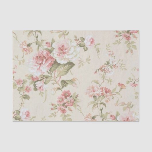 Shabby Chic Pink Serie Design 17 Seidenpapier (Vorderseite)