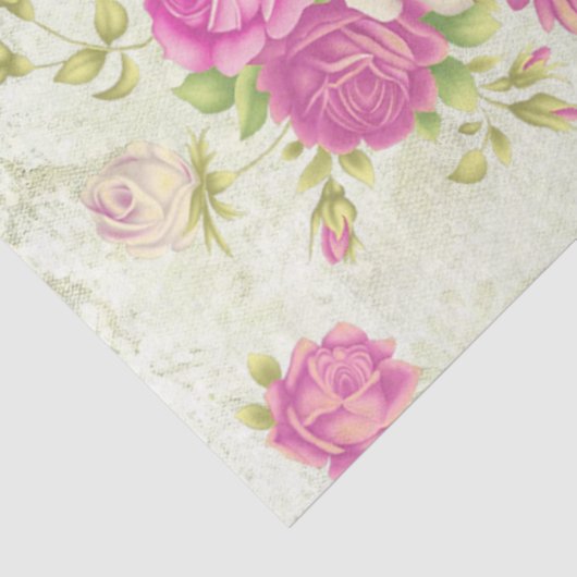 Shabby Chic Pink Serie Design 1 Seidenpapier (Ausschnitt)