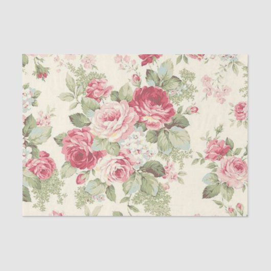 Shabby Chic Pink Serie Design 6 Seidenpapier (Vorderseite)