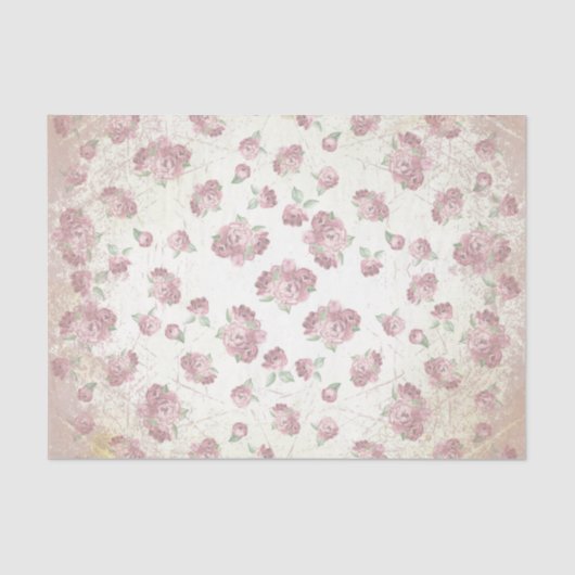 Shabby Chic Pink Serie Design 8 Seidenpapier (Vorderseite)
