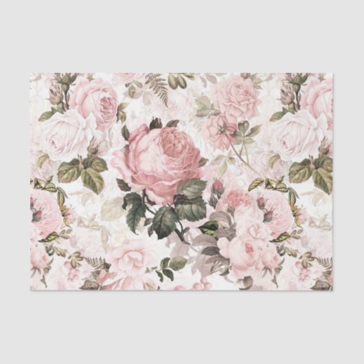 Shabby Chic Pink Serie Design 9 Seidenpapier (Vorderseite)