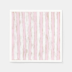 Shabby Chic Pink Stripe Napkins Serviette