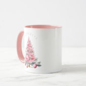 Shabby Chic Pink Weihnachten Heiße Schokolade Tass Tasse (Vorderseite Links)