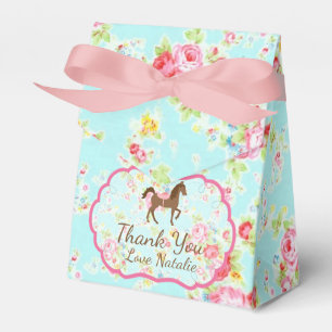 Shabby Chic Pony Floral Geschenkschachtel