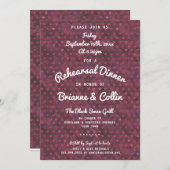 Shabby Chic Probe Abendessen Einladung (Vorne/Hinten)
