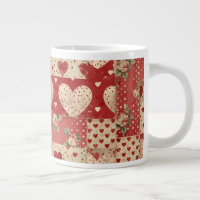 Shabby Chic Red Patchwork Pattern