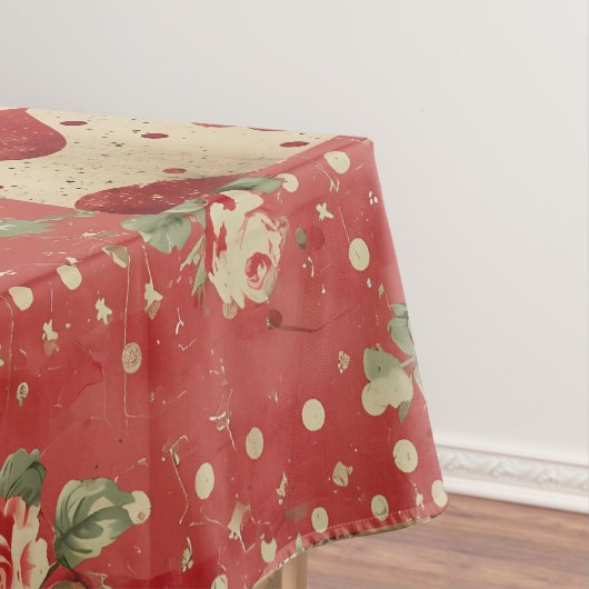 Shabby Chic Red Patchwork Pattern Tischdecke (Beispiel)
