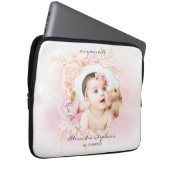 Shabby Chic Retro Baby Girl First Brithday Foto Laptopschutzhülle (Vorne Rechts)