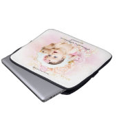 Shabby Chic Retro Baby Girl First Brithday Foto Laptopschutzhülle (Vorne Knopf)