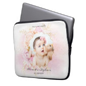 Shabby Chic Retro Baby Girl First Brithday Foto Laptopschutzhülle (Vorderseite Links)