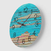 Shabby Chic Retro Lackholz Große Wanduhr (Winkel)