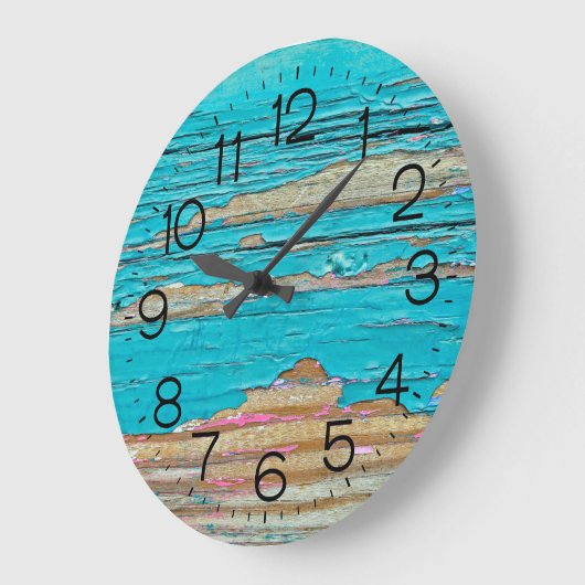 Shabby Chic Retro Lackholz Große Wanduhr (Winkel)