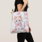 Shabby Chic Romantic Kitten Floral Tasche (Von Nahem)