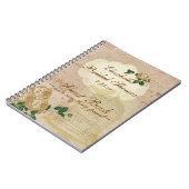 Shabby Chic-romantisches Vintages Brautgast-Buch | Notizblock (Linke Seite)
