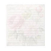 Shabby Chic Rosa Blumen Linien Notizblock (Vorderseite)