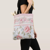 Shabby Chic rosa Blumenmuster Tasche (Von Nahem)