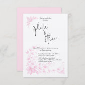 Shabby Chic Rosa Blumenzwiebelfest Einladung (Vorne/Hinten)
