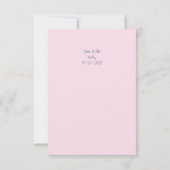 Shabby Chic Rosa Blumenzwiebelfest Einladung (Rückseite)