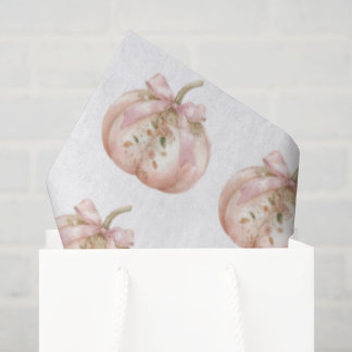 Shabby Chic Rosa Florale Kürbis Coquette Herbst Seidenpapier