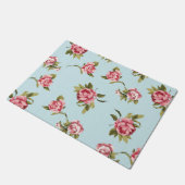 Shabby Chic - rosa, gelb oder blau Fußmatte (Schrägansicht)