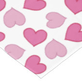 Shabby Chic-rosa Herz-Tabellen-Stoff Tischdecke (Schrägansicht)