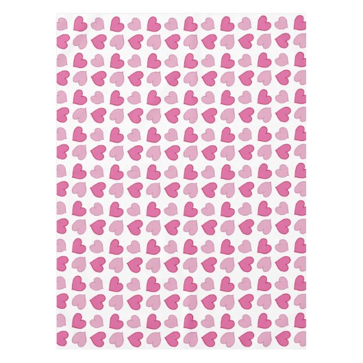 Shabby Chic-rosa Herz-Tabellen-Stoff Tischdecke (Vorderseite)