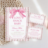 Shabby Chic Rosa Liebe Shack Babydusche Einladung