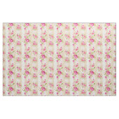 Shabby Chic, Rosa mit Blumen, beige, Vintag, Stoff (Fat Quarter (45,7 x 55,9 cm))