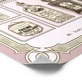 Shabby Chic Rosa Pariser Parfümerie Poster (Ecke)