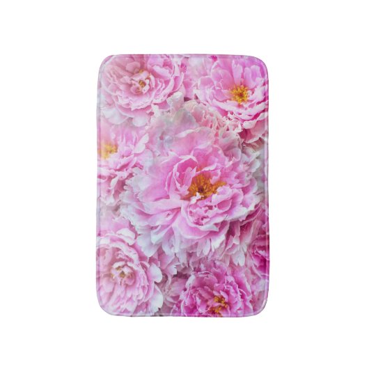 Shabby Chic Rosa Pastellfarben Rosa Erdnüsse Badematte (Vorderseite Vertikal)