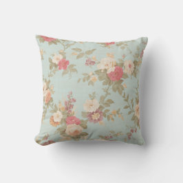 Shabby Chic Rosa Rosa Blume Blau Kissen