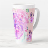Shabby Chic Rosa Rose Blume Rose Milchtasse (Rechte Ecke)