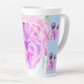 Shabby Chic Rosa Rose Blume Rose Milchtasse (Rechte Ecke)
