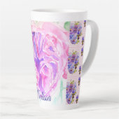 Shabby Chic Rosa Rose Blume Rose Milchtasse (Rechte Ecke)