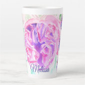Shabby Chic Rosa Rose Blume Rose Milchtasse (Vorderseite)