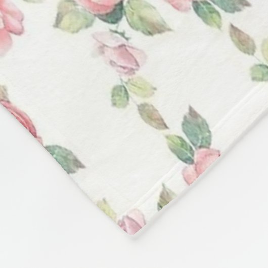 Shabby Chic Rosa Rose Fleecedecke (Ecke)