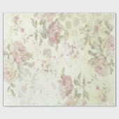 Shabby Chic Rosa Rose Geschenkpapier (Flach)