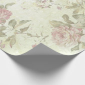 Shabby Chic Rosa Rose Geschenkpapier (Ecke)