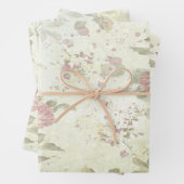 Shabby Chic Rosa Rose Geschenkpapier Set (Beispiel)