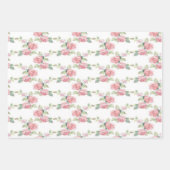 Shabby Chic Rosa Rose Geschenkpapier Set (Vorderseite)
